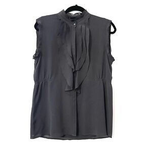 Calvin Klein Charcoal Ruffle Blouse